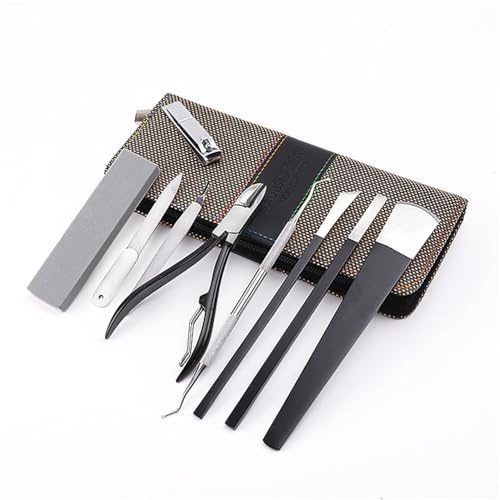Pedicure Knife Set - 6-Pc Stainless Steel Callus Remover Kit w/Foot Files & Cuticle Planes | Medical-Grade Skin Care Tools,8pcs