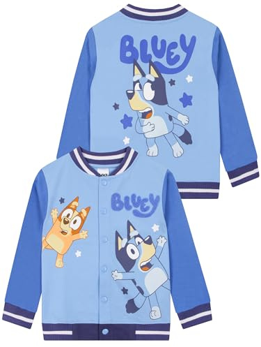 BlueY Jungen Bomberjacke, Langarm Jungenjacke, Baumwoll Baseballjacke Für Den Sommer, Blau 104
