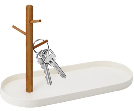 Organizzatore per bracciale - supporto per gioielli, mensola per display ad anello | Organizzatore per filiale in legno con funzione di vassoio, archiviazione funzionale per soggiorno B