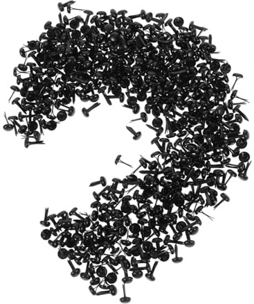 Homoyoyo 500 Kleiner Brads Papierklammern Schwarz 4,5x8mm aus Eisen für Scrapbooking Basteln Selbstgemacht Projekte Kunst Handwerk