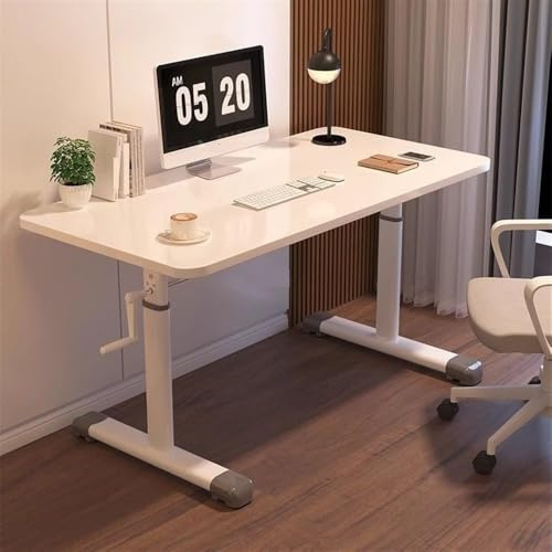 Höhenverstellbarer Stehpult mit manueller Kurbel, ergonomischer Sitz-Steh-Schreibtisch für Zuhause, Büro, Schlafzimmer und Wohnzimmer, optimiert Komfort und Produktivität