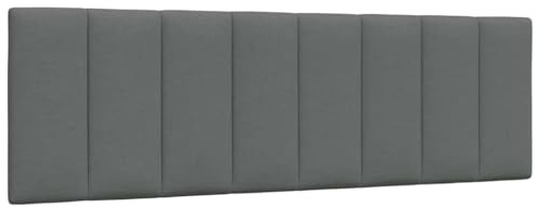 Mandloder Hanko Kopfteil-Kissen, Dunkelgrau, 160 cm Stoff, Weich Gepolstert, Wandmontage, Ideales Rückenpolster für Betten, Komfortables Wandpaneel
