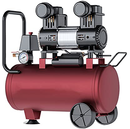 Compresseur d'air sans huile 30L, 1000W/1300W, ultra silencieux 40dB pour peinture par pulvérisation et outils pneumatiques - Léger et efficace