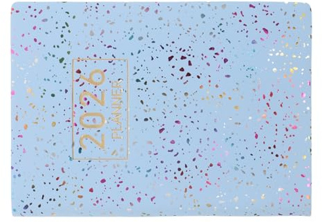MAGICLULU Agenda A7 2026 Mini Format, Calendrier Mensuel de Poche en Papier Résistant, Couverture Pu Bleu, Organiseur Portable pour Étudiants et Professionnels, Planificateur Quotidien