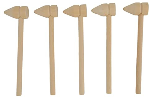 Zerodis Small Wooden Mallet for Chocolate Breakable for Kids, Birch Wood, 35 Pieces
