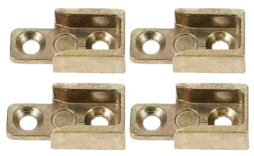 Hoement Herrajes para Ventanas Abatibles de Metal, 4 Piezas de Cerradura Placa de Impacto para Mejorar Seguridad en Ventanas Guillotina en Interiores