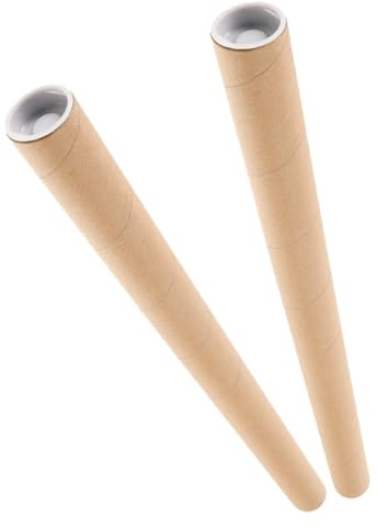 SWOOMEY Wiederverwendbare Posterrolle Pappe Versandrohrhalter aus Kraftpapier 2 Stück Robust Knickschutz für Versand und Aufbewahrung