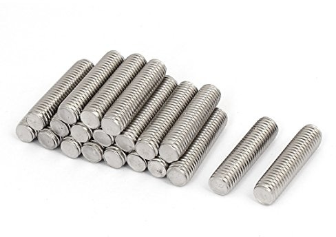sourcing map 20 Stück Gewindestangen M10x40mm Edelstahl 304 Gewindestift Metrischem Vollgewinde Bar Gewindestäbe für Befestigung CNC-Werkzeugmaschinen 3D-Drucker Industrie Geräte