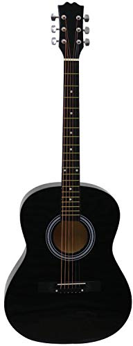Oypla Black 39 Full Size 4/4 6 String Steel Strung Acoustic Guitar