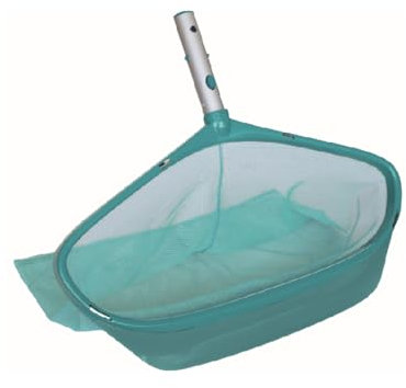 BAYROL Bodenkescher 50 cm - breiter Kescher mit tiefem Netz und 5 cm-Rakel zum besseren Auffangen von Laub und Schmutz auf dem Beckenboden - kompatibel mit allen handelsüblichen Teleskopstangen