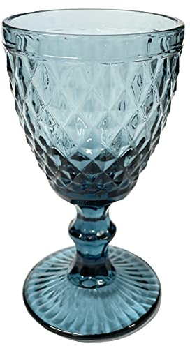 FRANCACOR PACK 6 COPAS CRISTAL DIAMOND 200 ml - 15 * 8 CMS COLORES (AZUL)