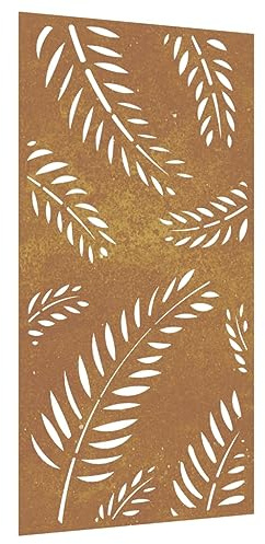 vidaXL Garten-Wanddeko 105x55 cm Cortenstahl Blatt-Design