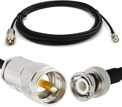 RANGEFUL BNC maschio a PL259 UHF 10m cavo coassiale RG58/U — per HAM cavo antenna CB radio analizzatore misuratore SWR VHF marino rosmetro