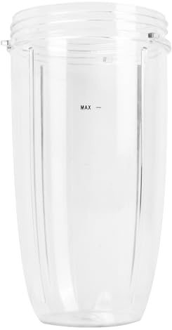 HoaaiGo Tazas Exprimidor 32OZ, Vaso de Recambio de Mezclador, Accesorios de Repuesto de Licuadora Plástico 900 ml para NutriBullet 600W 900W, Transparente Tazas de Exprimidor de Recambio