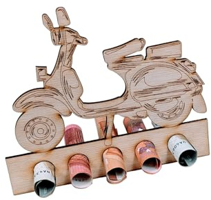 Geldgeschenk Verpackung - originelles Holz Geldgeschenk - Geschenkidee für Männer und Frauen zum Geburtstag (Roller - Moped)