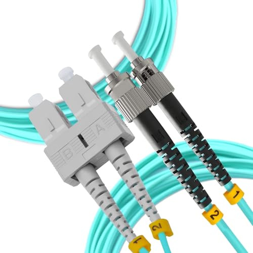 digitX Cavo fibra ottica, Multimode Duplex OM3, 50/125 Patch Cord colore aqua (SC/ST, 2M)