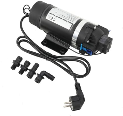 TABODD DP-160 Hochdruck Membran Wasserpumpe 150W, 220V Selbstansaugende Druckerhöhungspumpe Wasserpumpe Selbstansaugende Pumpe 160PSI/11Bar Membranwasserpumpe Hochdruckpumpe