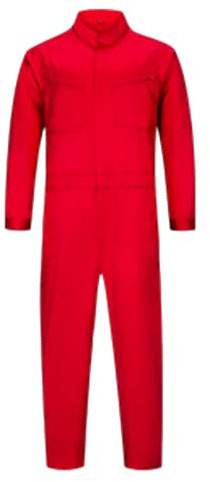 GSJDKN Tuta da Lavoro Multitasche da Uomo Tuta Intera Meccanico da Lavoro con Zip Doppio Uomo Tuta Lavoro con Elastica in Vita (Red, M)