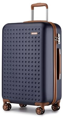 Kono Medium Suitcase 4 Wheels Durable ABS+PC Hard Shell 24 Medium Luggage Suitcases Check in Hold Luggage with TSA Lock