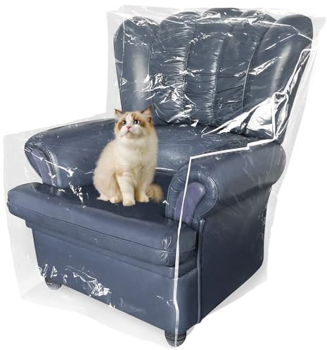 Fyeme Copertura per divano in plastica copridivano, rivestimento antipolvere, impermeabile, per evitare danni causati da polvere, sporco animali domestici