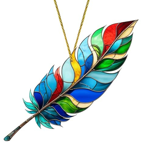 Atrapador de Sol para Ventana, Atrapador Solar con Plumas de Animales al Aire Libre para Tomar el Sol, Atrapador de Sol acrílico 2D con Colgante de Animales, decoración para jardín, Sala de Estar,