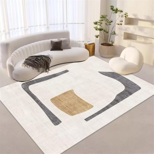 RUGMRZ Deko Tisch Wohnzimmer Babyzimmer Teppich Farbiges geometrisches Design Schlafzimmer Teppich Modern anpassbar Webteppich 180X280CM