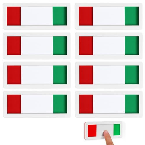8 Piezas Letreros de No Molestar para Oficina, Letrero de Puerta Ocupada, Letrero de Puerta de Baño, Incluyendo Letreros de Ocupado con Función Deslizante para Oficinas, Salas de Conferencias y Baños