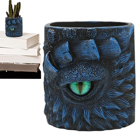 Biniveil Blumentopf | Drachenauge-Blumentopf – kreative stilvolle Harzvase für Zuhause, Arbeitsplatz, Garten, Dekoration, Schreibtisch, Tisch mit Fantasie-Design