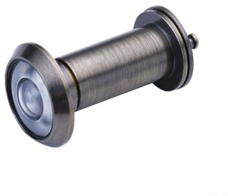 Judas de porte avec objectif grand angle de 180 degrés, judas en verre réglable pour une vision sûre et claire, cadre en métal conçu pour une longue durée de vie (bronze vert)