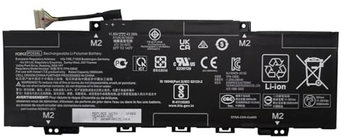 FCZFCZ PC03XL Battery 43.3Wh Replacement for HP Pavilion Aero 13-be0000 Pavilion x360 14-DY0000 14M-DY0000 14-BA0000 14-EK0000 15-ER0000 series HSTNN-OB1W M24421-271 M24421-AC1 M24648-005 11.55V