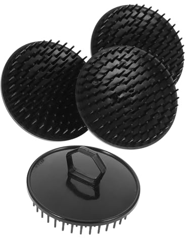 SMASOLO 4 pezzi Massaggiatore Capelluto Spazzola Shampoo e Esfoliante per Capelluto Pulizia Profonda Massaggio Rilassante e Riduzione Adatta per Doccia e
