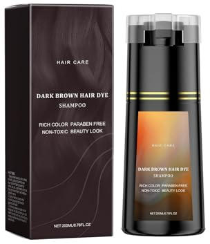 Hair Dye Shampoo, Shampoo Colorante Castano Scuro, Copertura Intensa Con Riflessi Profondi E Sfumature Ricche, Rigeneratore Di Colore Con Pulizia Idratante, Tonalità Durevole E Resistente