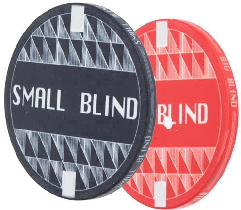 GALPADA 2 StüCk Keramik Poker Dealer Button Rund Blind Chips Set FüR Poker Karten HäNdler PokerzubehöR Spielmarken Komfortables Design
