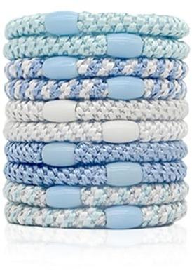 Haargummi, 10 Stück Haargummis Damen Mehrfarbigen, Elastische Geflochtene Haargummi, Originelle Bunte Geflochtene Haargummis, Geeignet Für Dickes, Glattes Und Lockiges Haar (Blua)