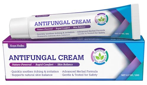 Herbal Hautcreme Hautpilz und Fußpilz Creme: Leichte Botanical-Formel zur Pflege von Haut, die zu Fußpilz, Leistenpilz, Ringworm (Tinea Corporis) & seborrhoischer Dermatitis neigt 20g
