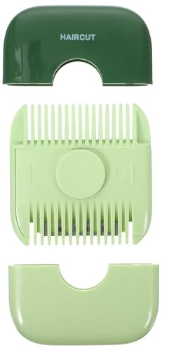 jojofuny Tondeuse à Cheveux Manuelle pour Femmes Portable et Légère Peigne Intégré Coupe Pointes Fourchues Acier Inoxydable et Plastique Couleur Vert Avocat pour Usage Domestique et