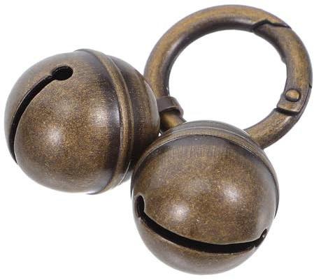 Toddmomy Campanello in Ottone Vintage per Collare Cani e Gatti con Chiusura a Bottone Rapida Campanellino Sonoro per Passeggiate e Sicurezza Animali Accessorio Regolabile per