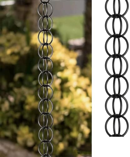 Dtyubfg Catena da Pioggia Sospesa - Catena Antipioggia Metallica - Raccoglitori di Pioggia, Catena di Scarico, Lunghezza Regolabile, per Esterni, casa, Giardino - antiruggine e Durevole