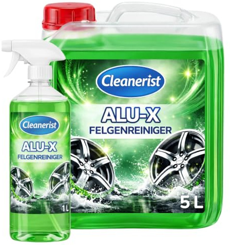 5+1L Felgenreiniger für Alufelgen & alle Stahl- und Leichtmetallfelgen | XXL Sparset - Säure-Formel - anwendungsfertig mit Spray - Felgenreinigung von Bremsstaub & Schmutz - materialschonend