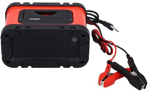 Yctze Intelligentes Batterieladegerät 12V 24V Automatisches Batterieladegerät und Erhaltungsladegerät für Pkw, LKW, Motorrad, Boot, Wohnmobil mit Reparaturmodus für Unterspannungs