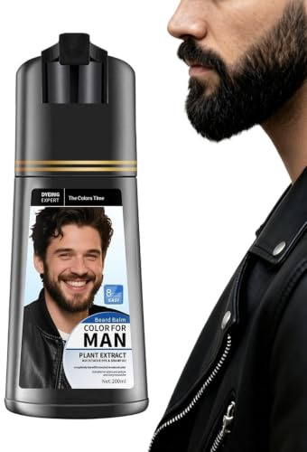 Tinte de Barba 200 ml Tinte Instantáneo Negro Facial
