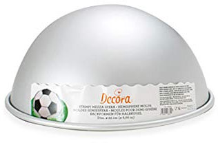 Decora 0062954 Backform Halbkugel aus Eloxiertem Aluminiun, Ø 15,5 cm