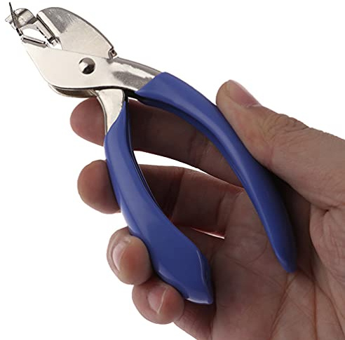 ODETOJOY 1 Stück Heftklammern-Entferner Heftklammerentferner zange Pink Handheld Klammerentferner Nail Pull Out Extractor mit rutschfester Griff für Büro Schule Home Blau Farbe zufällig