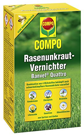 Compo Lawn Weed Destroyer Banvel M, Turf Herbicide including Hard Bekämpfbare Weeds in Lawn
