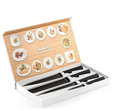 GKA Swiss-Q Namiutsu Lot de 4 Couteaux Professionnels en céramique antiadhésif avec Couteaux en céramique Japonais Couteau de Cuisine Couteau de Chef Couteau de Chef Couteau à légumes Universel