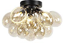 Qazqa Design Deckenleuchte, Deckenlampe - Uvas - Gold, 3-flammig, 30cm, Ideal als Flur, Schlafzimmerlampe und Wohnzimmerlampe