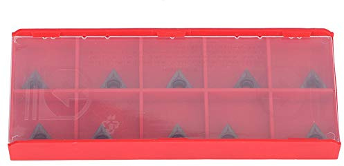 Hyuduo Set 10 Inserti in Metallo Duro TCMT110204 VP15TF, Placchette in Carburo per Tornitura CNC, Utensili da Taglio Indicizzabili per Acciaio e Inox