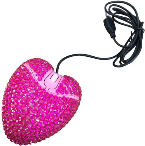 1pc con Cable Rosado del Ratón del Diamante del Diseño Ratón Óptico USB 1000 Oficina Ordenador Portátil dpi Ratones Regalo De La Muchacha para Ordenador Portátil