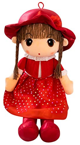 JAWSEU Süße Feen-Puppe, Stoffpuppe babypuppe Püppchen mit Haar, Mädchen Kuschelpuppe Stoffpuppe Kinder- Spielzeug Püppchen für Kleinkinder (45CM)