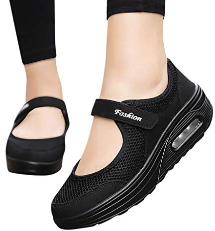 Freizeitschuhe Damen Schuhe Turnschuhe, mit Atmungsaktiv Mesh Höhe Erhöhende Schuche Luftpolster Laufschuhe Lässige Tragbar Casual Running Sportschuhe Outdoor Sneaker Fitnessschuhe